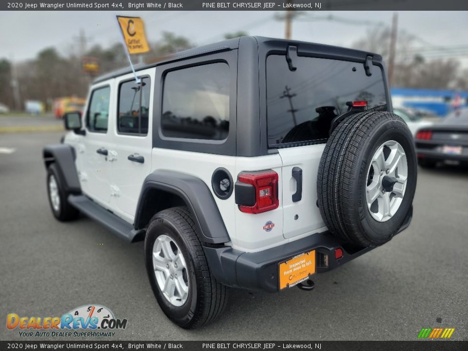 2020 Jeep Wrangler Unlimited Sport 4x4 Bright White / Black Photo #16