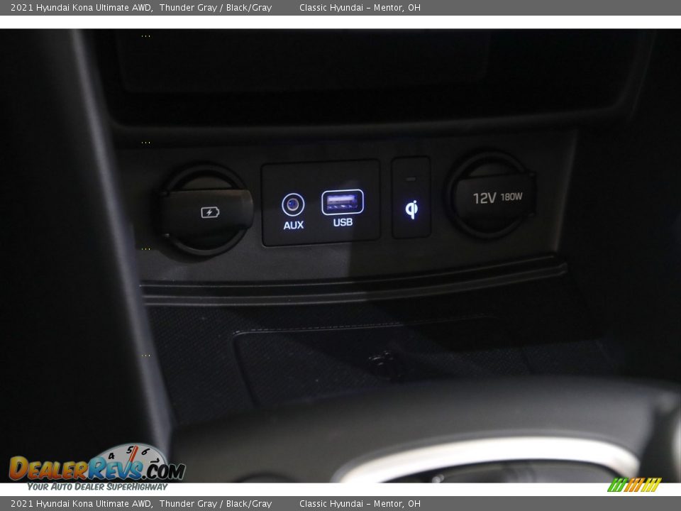 2021 Hyundai Kona Ultimate AWD Thunder Gray / Black/Gray Photo #13