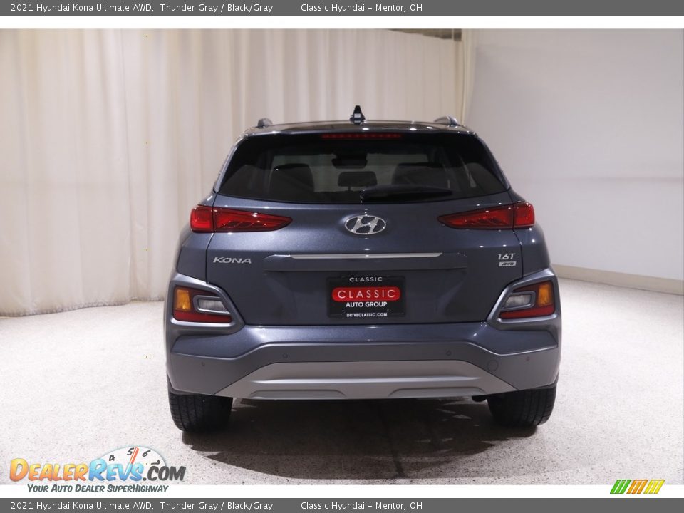 2021 Hyundai Kona Ultimate AWD Thunder Gray / Black/Gray Photo #18