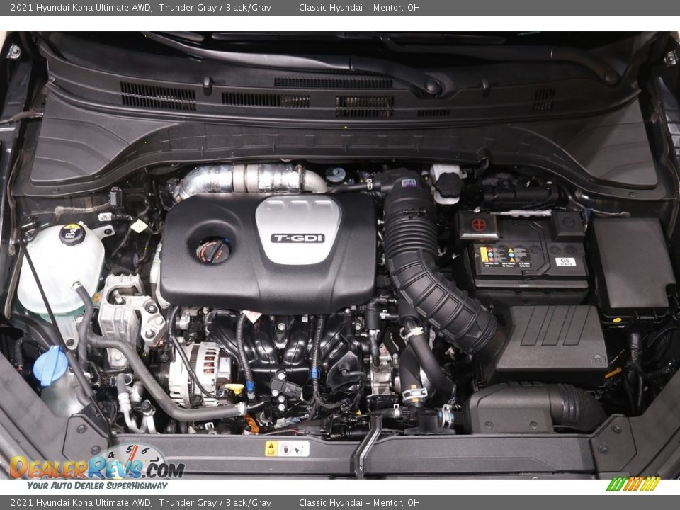2021 Hyundai Kona Ultimate AWD 1.6 Liter Turbocharged DOHC 16-Valve D-CVVT 4 Cylinder Engine Photo #19