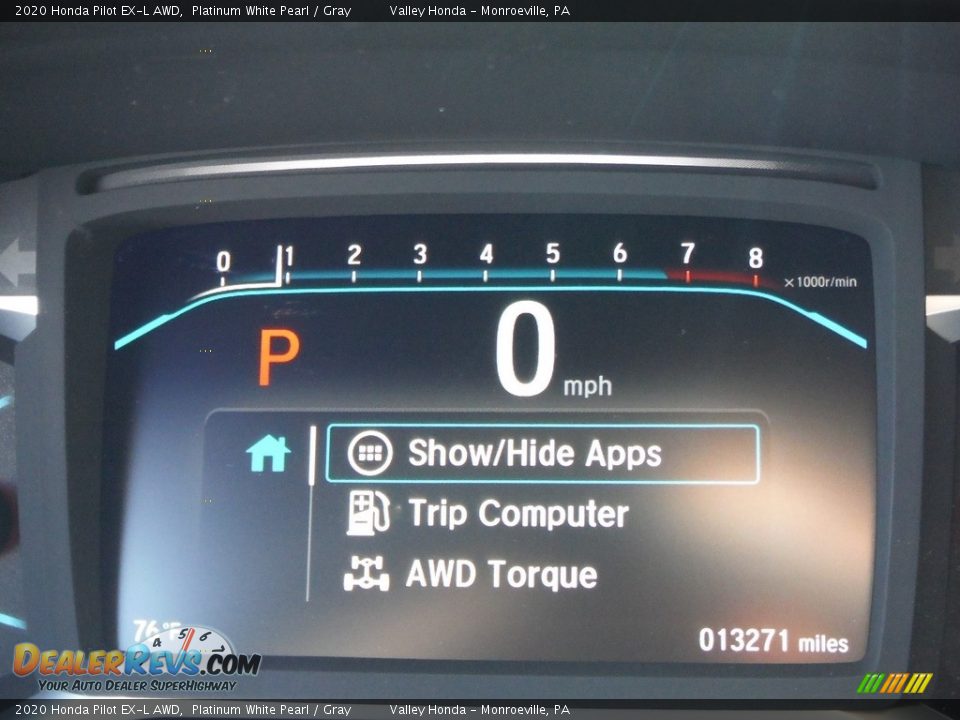 2020 Honda Pilot EX-L AWD Platinum White Pearl / Gray Photo #36