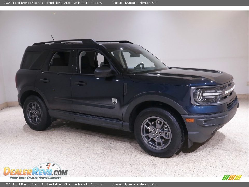 2021 Ford Bronco Sport Big Bend 4x4 Alto Blue Metallic / Ebony Photo #1