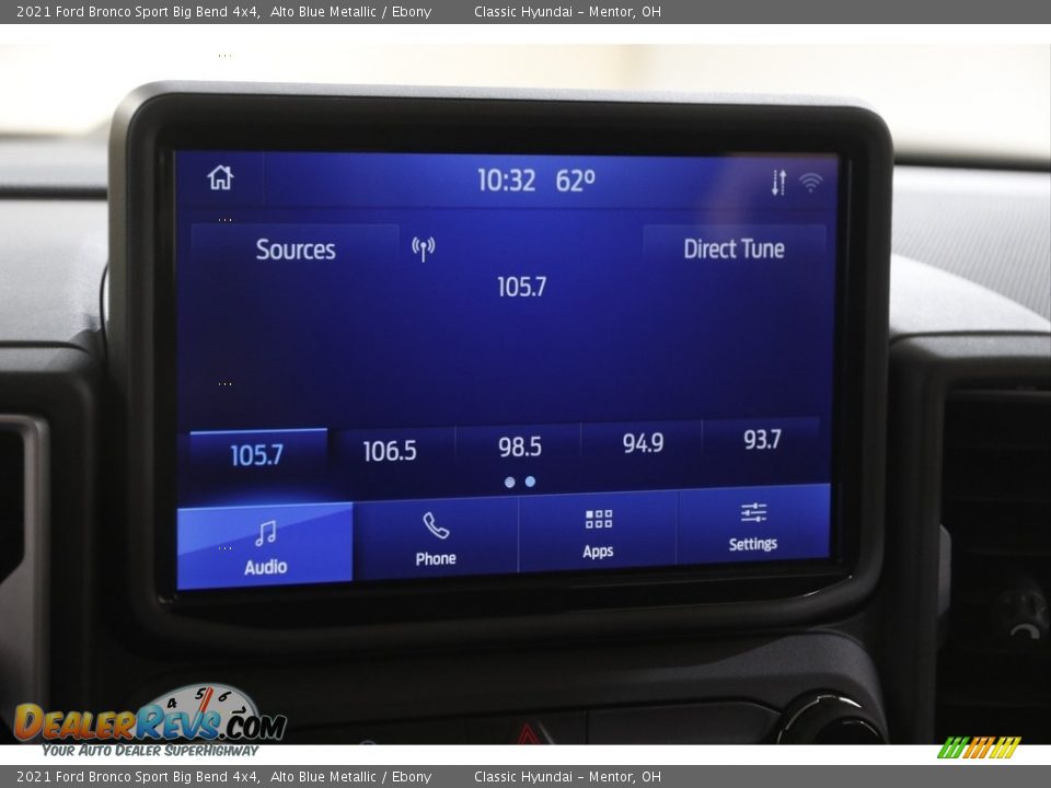 2021 Ford Bronco Sport Big Bend 4x4 Alto Blue Metallic / Ebony Photo #10