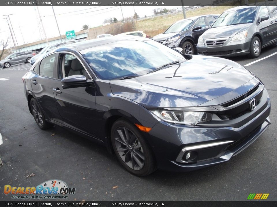 2019 Honda Civic EX Sedan Cosmic Blue Metallic / Black Photo #5