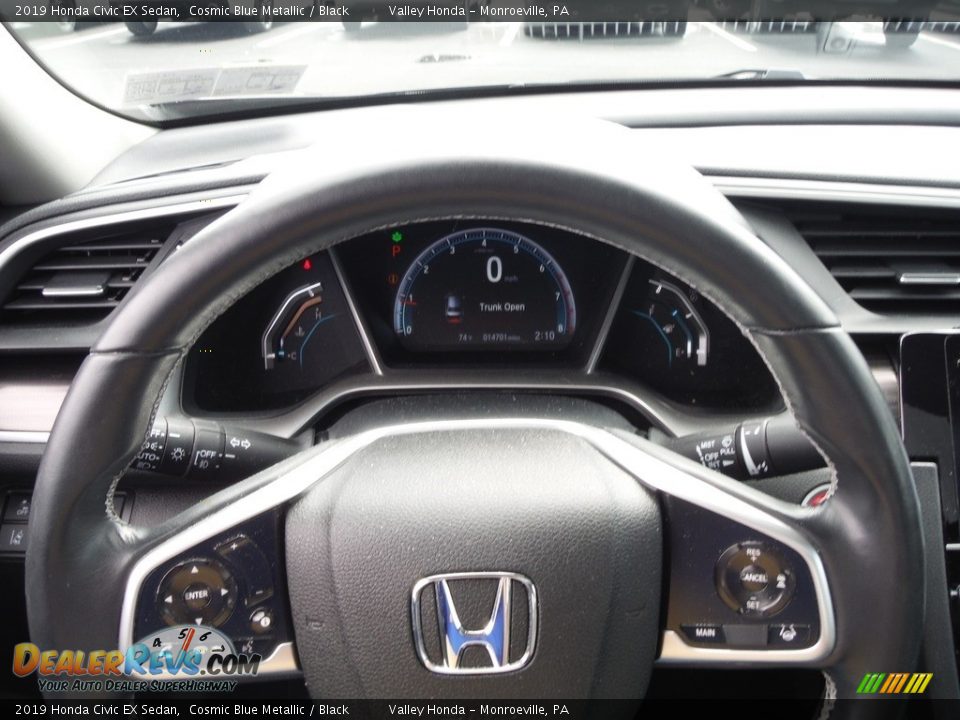 2019 Honda Civic EX Sedan Cosmic Blue Metallic / Black Photo #23