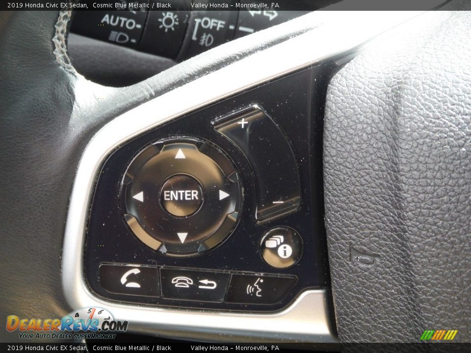2019 Honda Civic EX Sedan Cosmic Blue Metallic / Black Photo #24