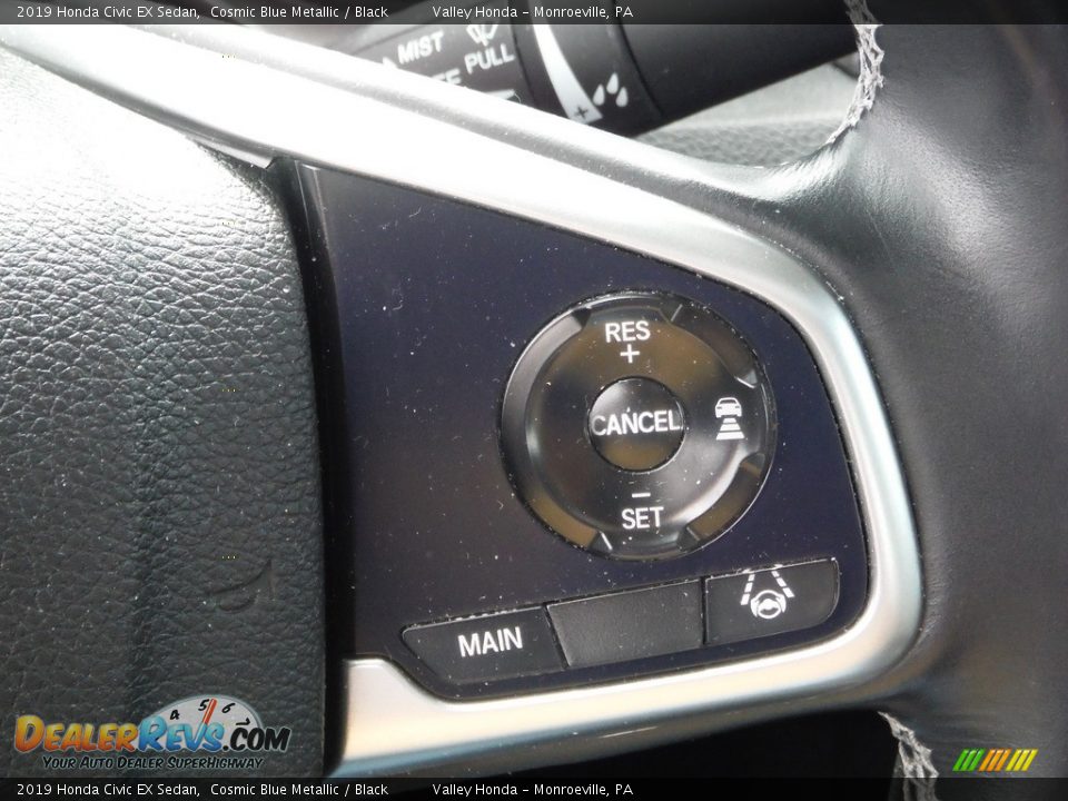 2019 Honda Civic EX Sedan Cosmic Blue Metallic / Black Photo #25