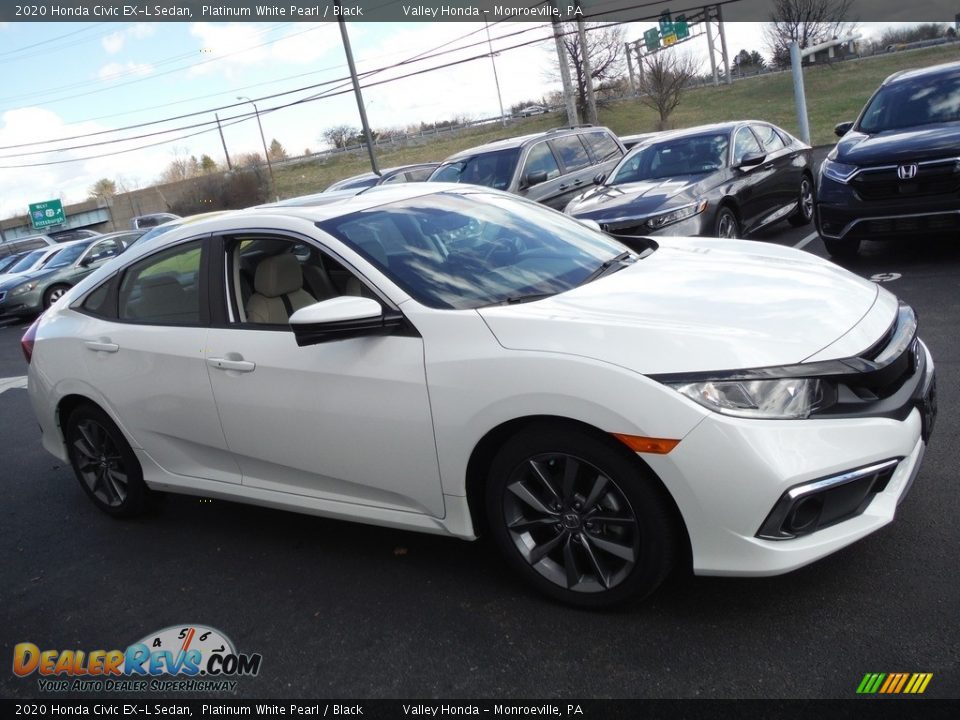 2020 Honda Civic EX-L Sedan Platinum White Pearl / Black Photo #5