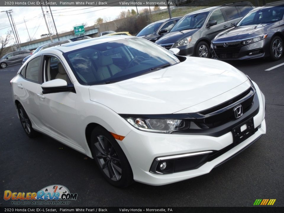 2020 Honda Civic EX-L Sedan Platinum White Pearl / Black Photo #7