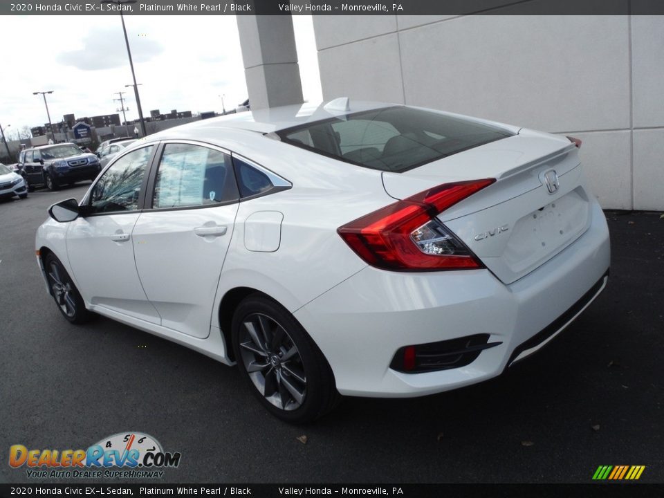 2020 Honda Civic EX-L Sedan Platinum White Pearl / Black Photo #8