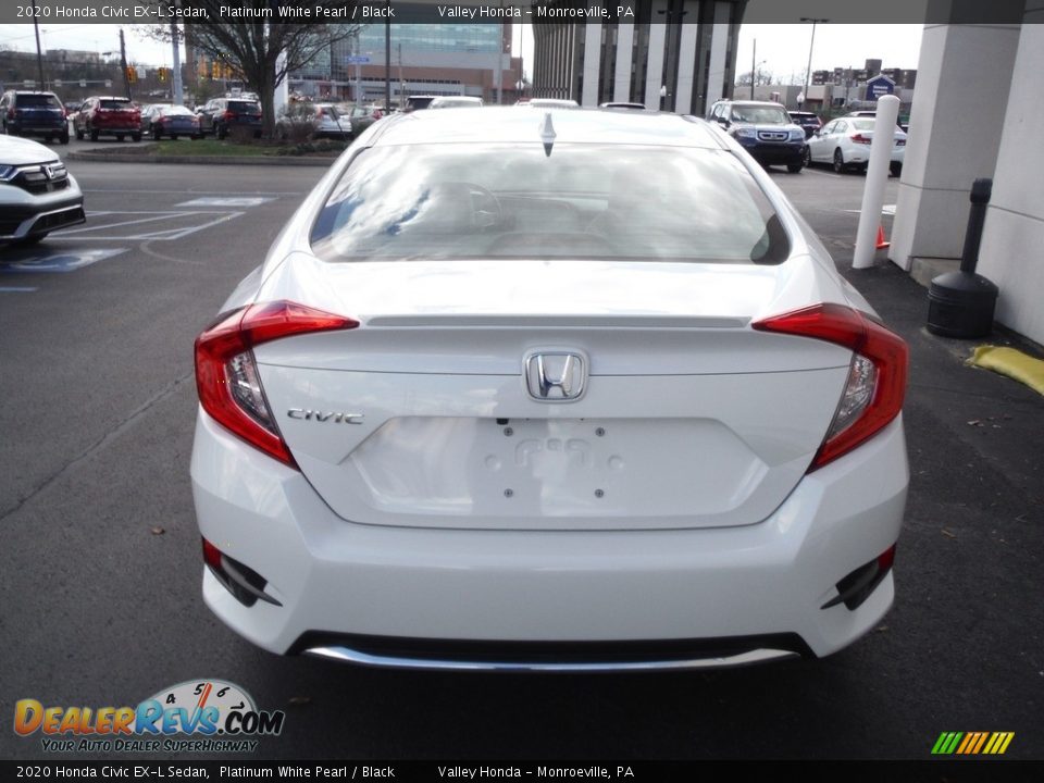 2020 Honda Civic EX-L Sedan Platinum White Pearl / Black Photo #9