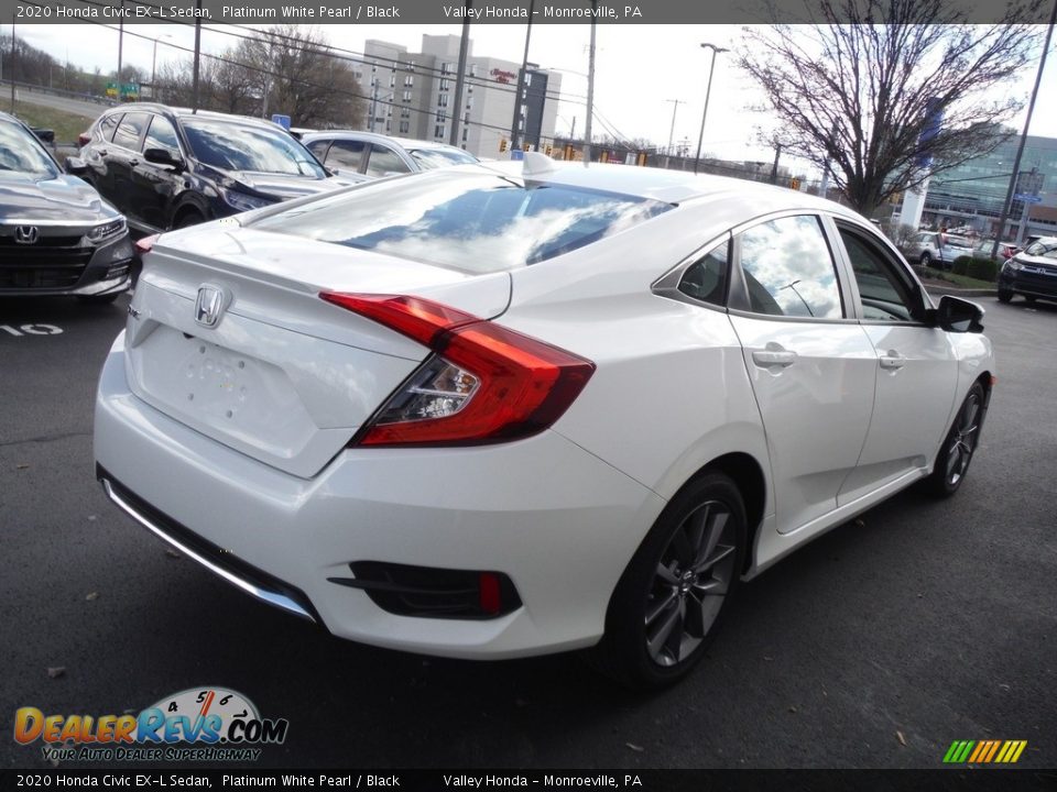 2020 Honda Civic EX-L Sedan Platinum White Pearl / Black Photo #10