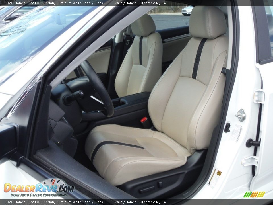 2020 Honda Civic EX-L Sedan Platinum White Pearl / Black Photo #15