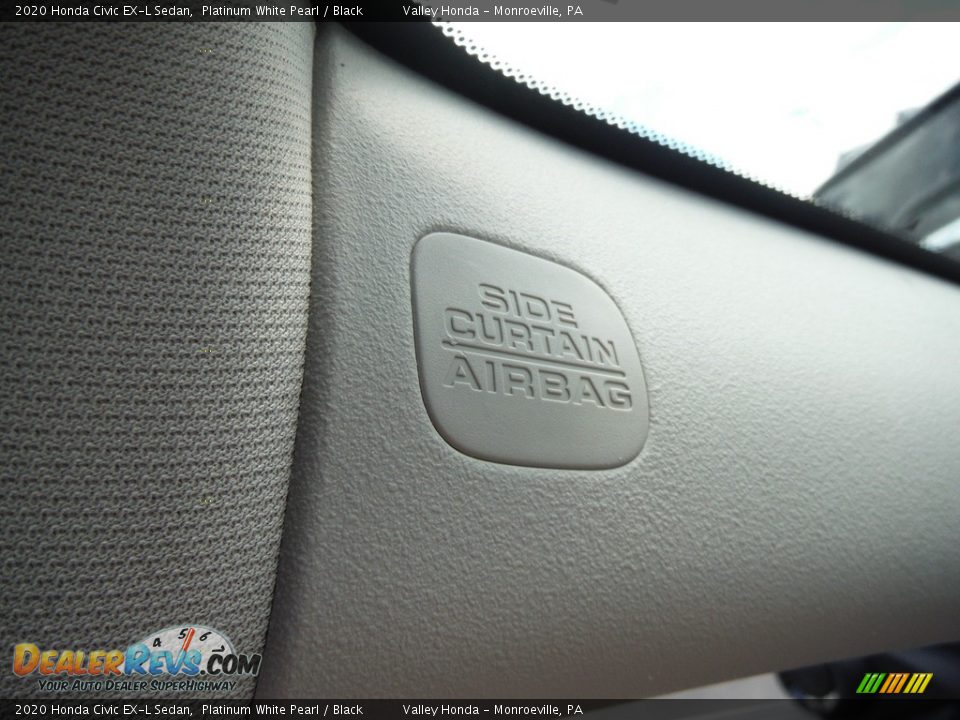 2020 Honda Civic EX-L Sedan Platinum White Pearl / Black Photo #17