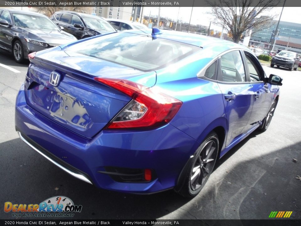 2020 Honda Civic EX Sedan Aegean Blue Metallic / Black Photo #8