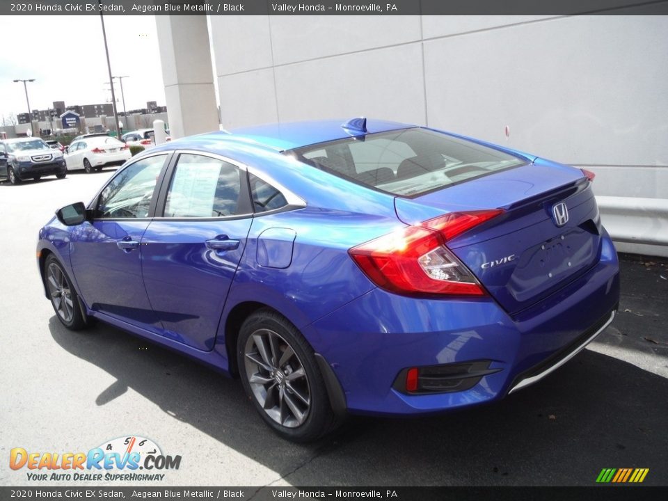 2020 Honda Civic EX Sedan Aegean Blue Metallic / Black Photo #10