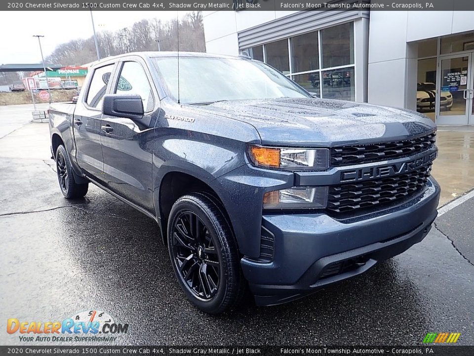 2020 Chevrolet Silverado 1500 Custom Crew Cab 4x4 Shadow Gray Metallic / Jet Black Photo #8