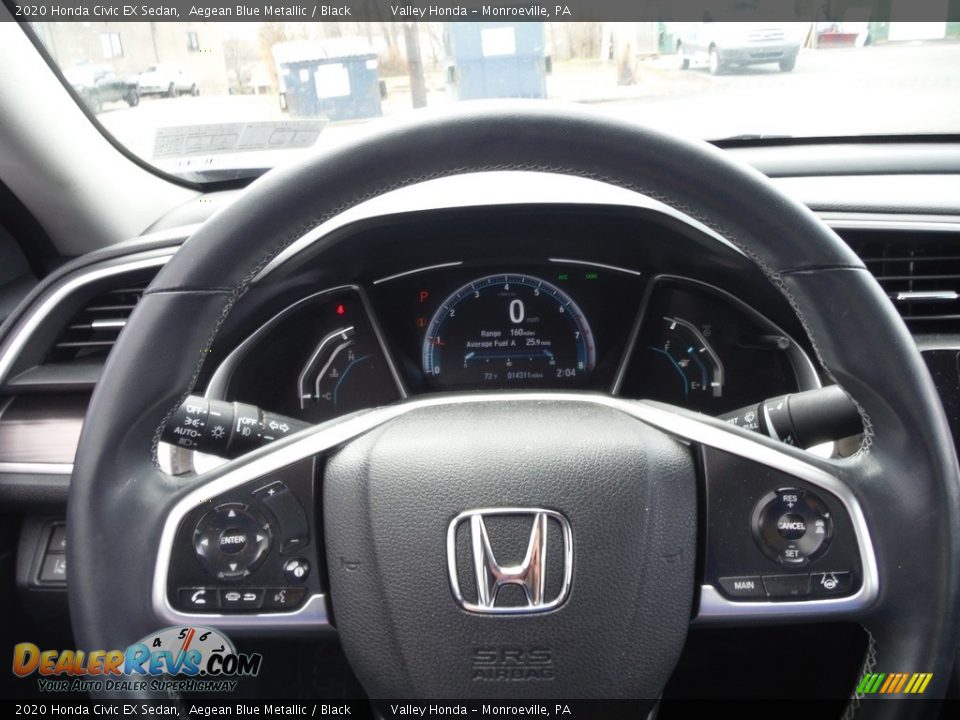 2020 Honda Civic EX Sedan Aegean Blue Metallic / Black Photo #23