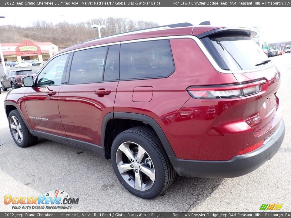 2022 Jeep Grand Cherokee L Limited 4x4 Velvet Red Pearl / Global Black/Wicker Beige Photo #3