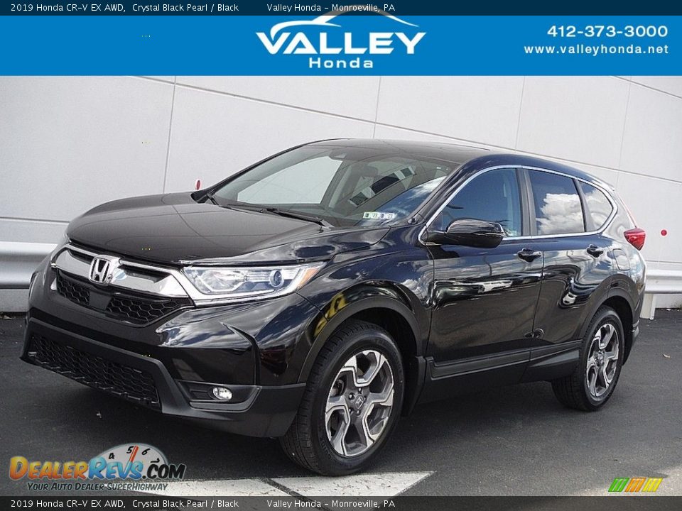 2019 Honda CR-V EX AWD Crystal Black Pearl / Black Photo #1