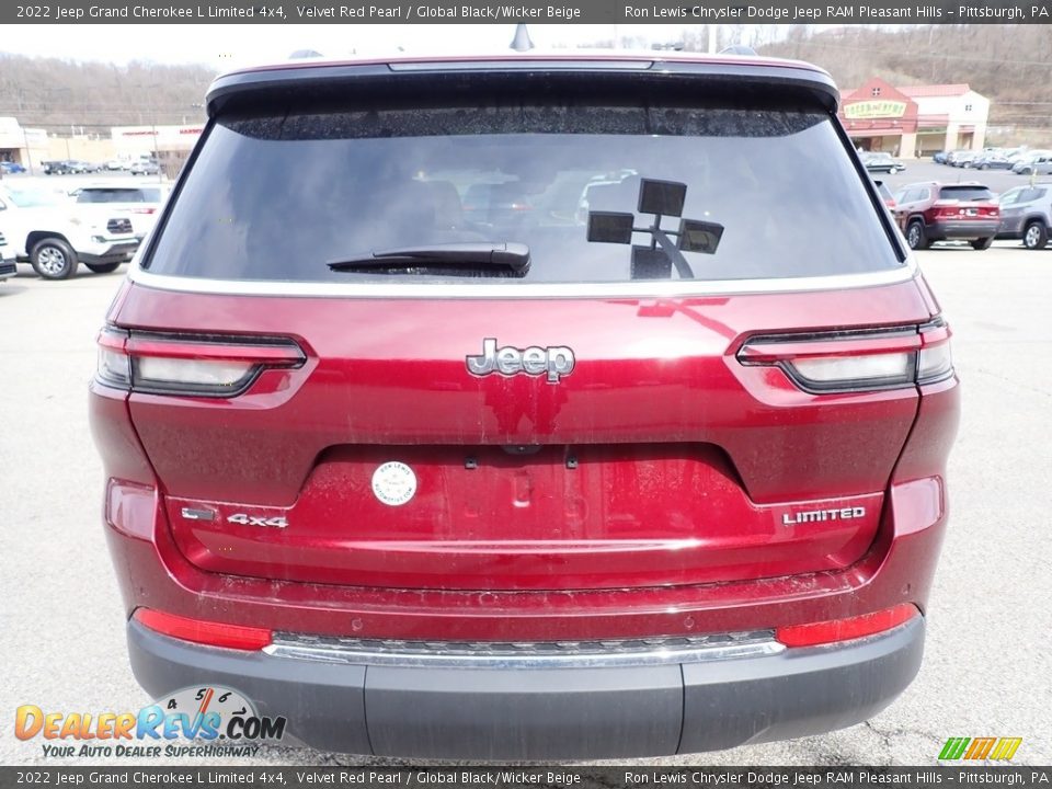 2022 Jeep Grand Cherokee L Limited 4x4 Velvet Red Pearl / Global Black/Wicker Beige Photo #4