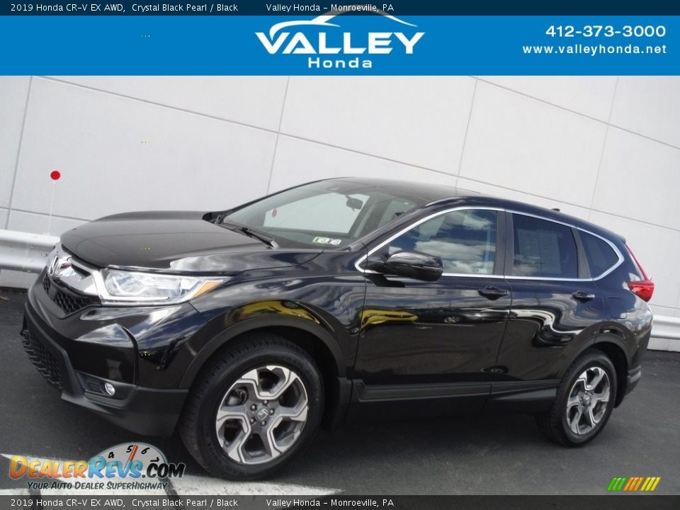 2019 Honda CR-V EX AWD Crystal Black Pearl / Black Photo #2
