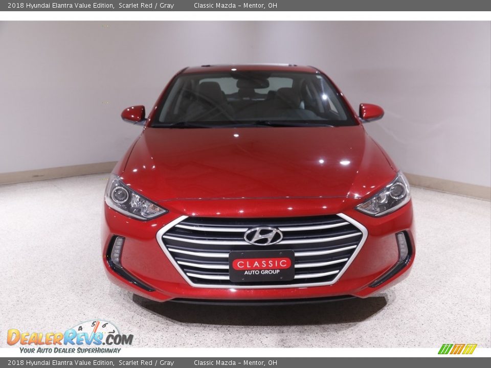 2018 Hyundai Elantra Value Edition Scarlet Red / Gray Photo #2