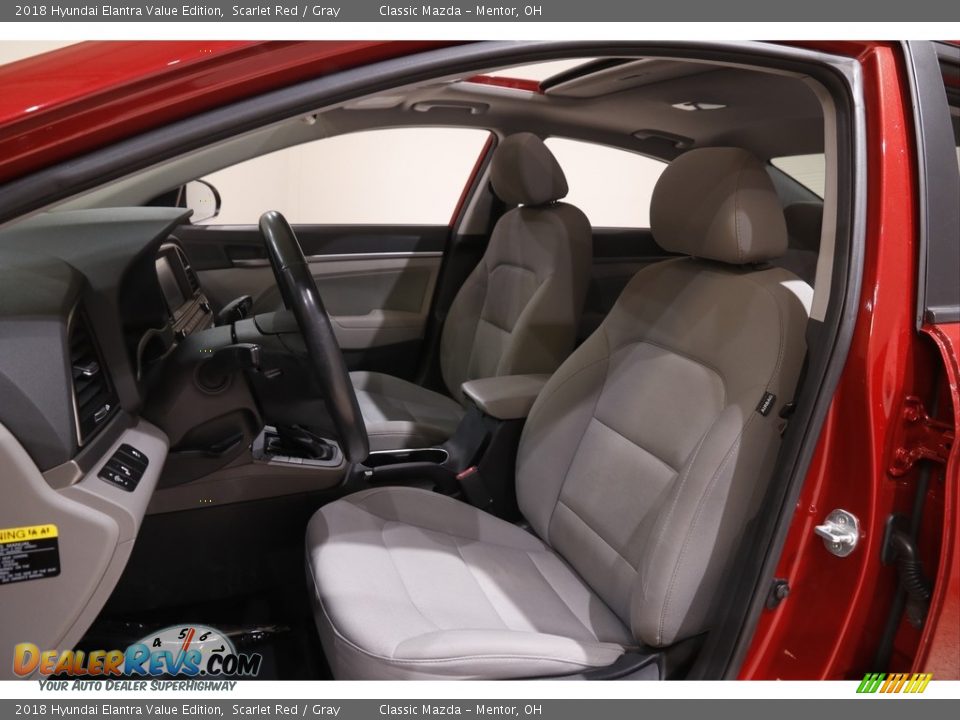 2018 Hyundai Elantra Value Edition Scarlet Red / Gray Photo #5