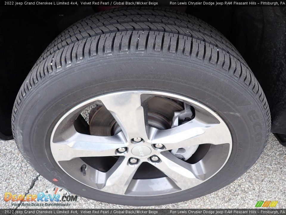 2022 Jeep Grand Cherokee L Limited 4x4 Velvet Red Pearl / Global Black/Wicker Beige Photo #10