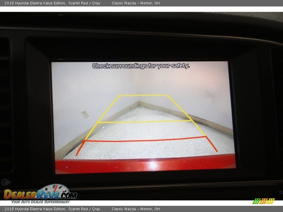2018 Hyundai Elantra Value Edition Scarlet Red / Gray Photo #11