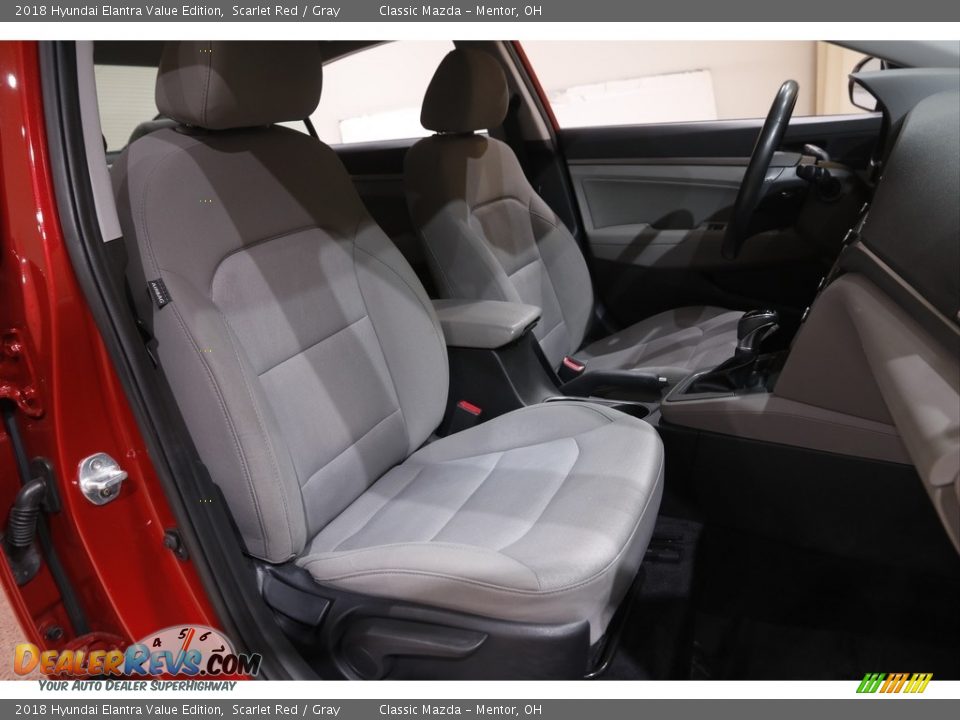 2018 Hyundai Elantra Value Edition Scarlet Red / Gray Photo #14