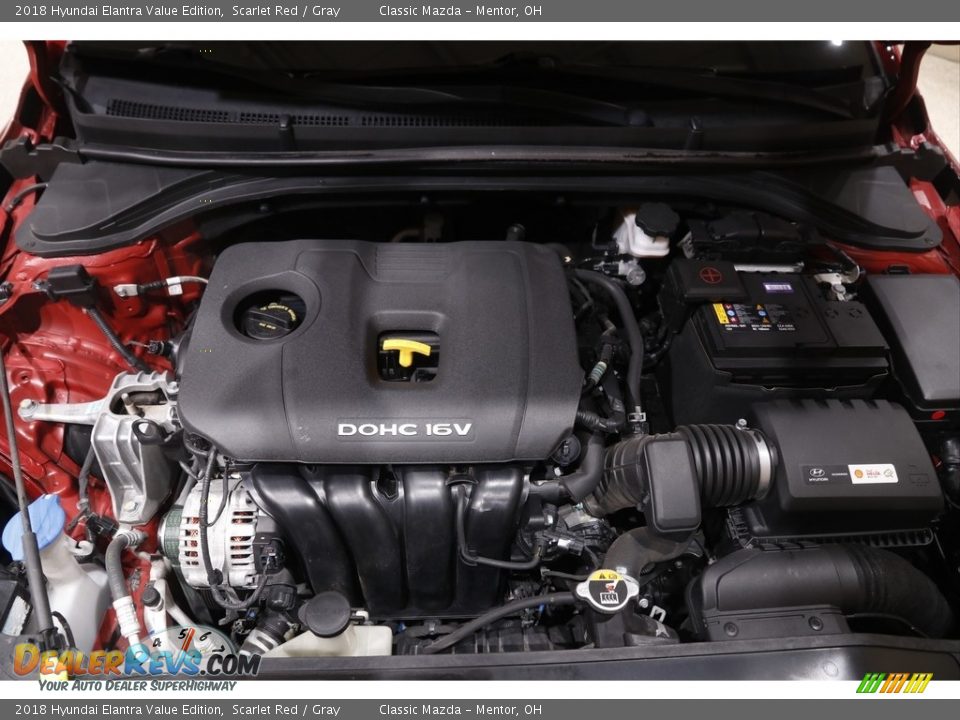 2018 Hyundai Elantra Value Edition Scarlet Red / Gray Photo #18