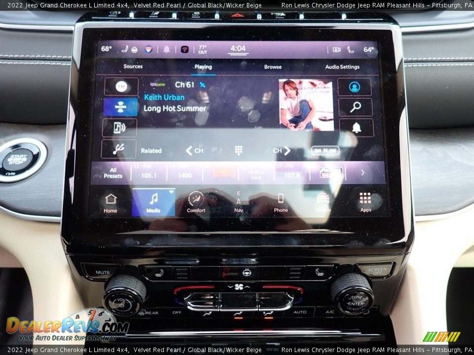 2022 Jeep Grand Cherokee L Limited 4x4 Velvet Red Pearl / Global Black/Wicker Beige Photo #20