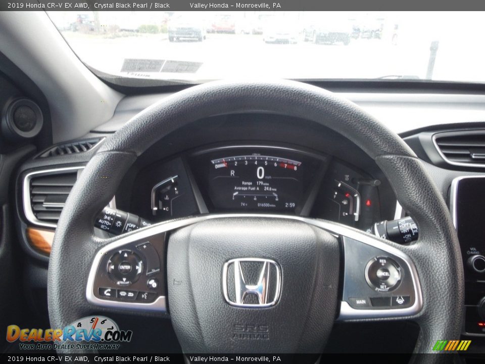 2019 Honda CR-V EX AWD Crystal Black Pearl / Black Photo #24