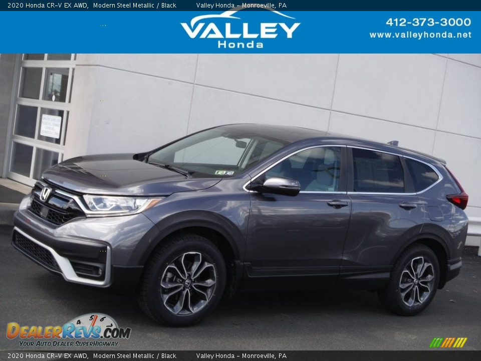 2020 Honda CR-V EX AWD Modern Steel Metallic / Black Photo #2