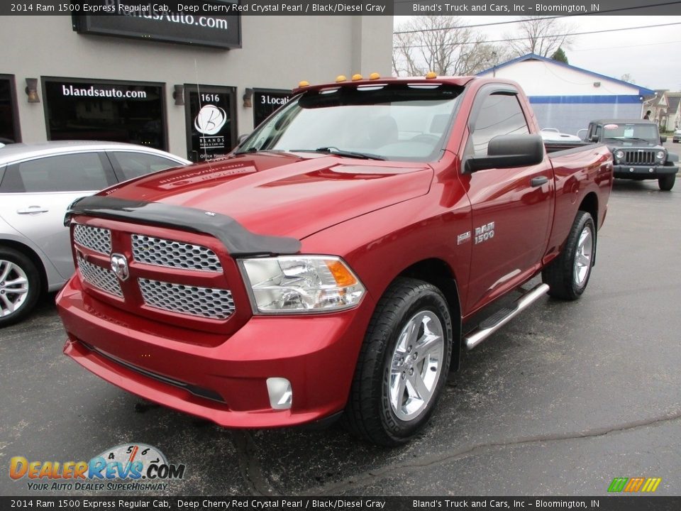 2014 Ram 1500 Express Regular Cab Deep Cherry Red Crystal Pearl / Black/Diesel Gray Photo #2