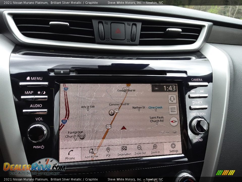 Navigation of 2021 Nissan Murano Platinum Photo #24