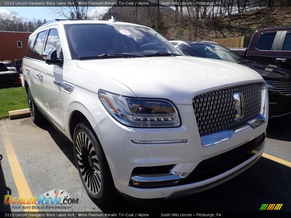 2019 Lincoln Navigator Black Label 4x4 White Platinum Metallic Tri-Coat / Alpine Photo #4