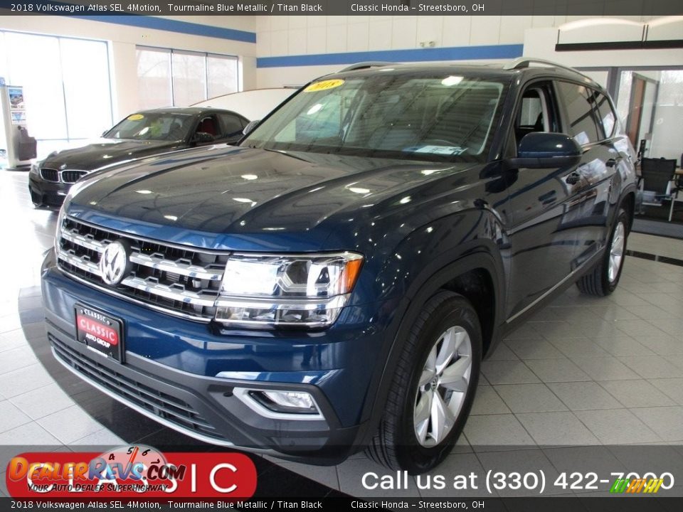 2018 Volkswagen Atlas SEL 4Motion Tourmaline Blue Metallic / Titan Black Photo #1