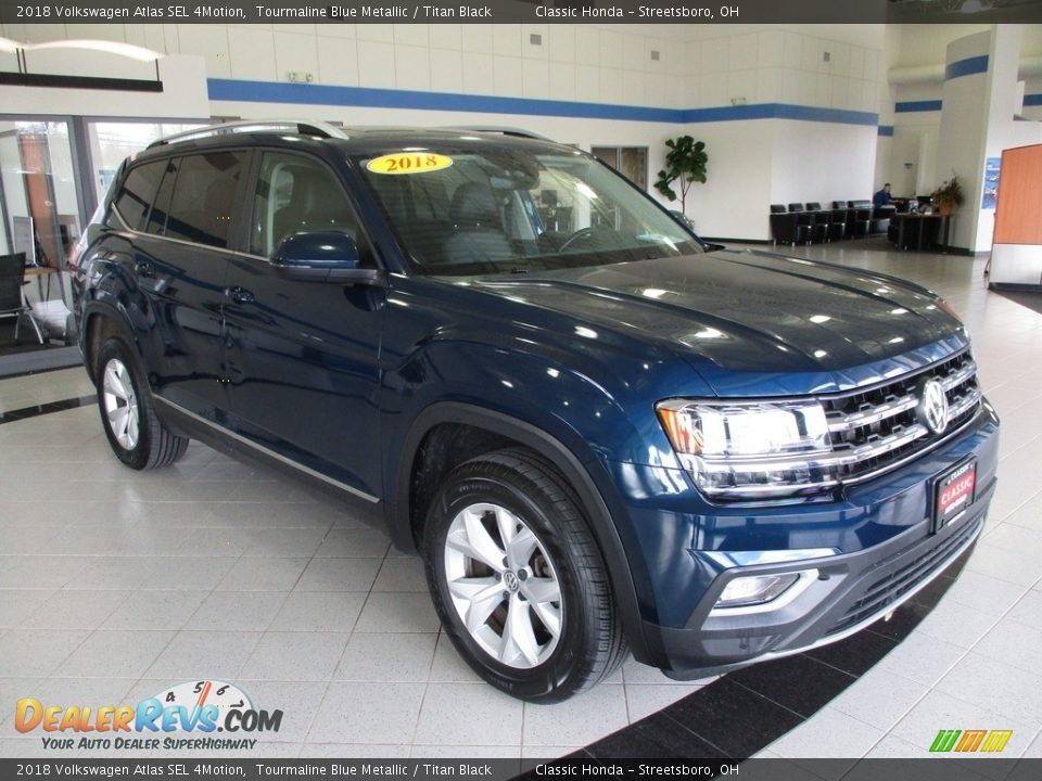 2018 Volkswagen Atlas SEL 4Motion Tourmaline Blue Metallic / Titan Black Photo #3
