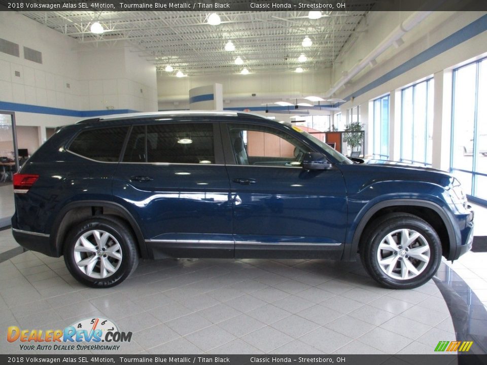 2018 Volkswagen Atlas SEL 4Motion Tourmaline Blue Metallic / Titan Black Photo #4
