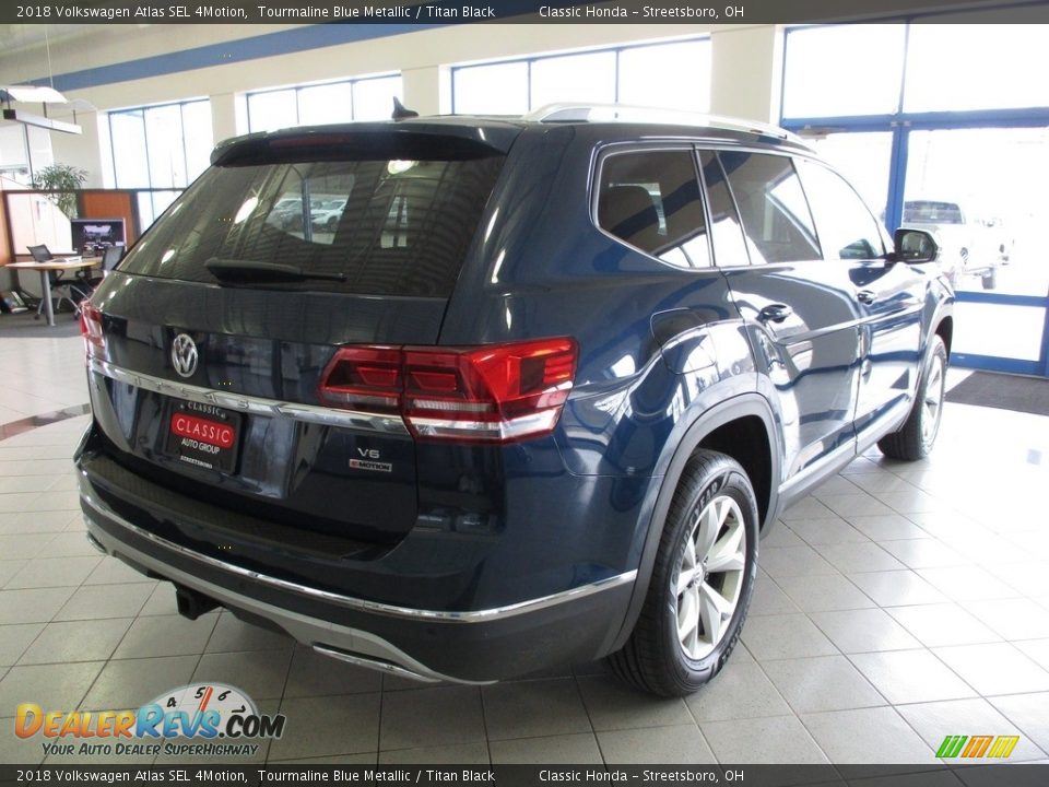 2018 Volkswagen Atlas SEL 4Motion Tourmaline Blue Metallic / Titan Black Photo #7