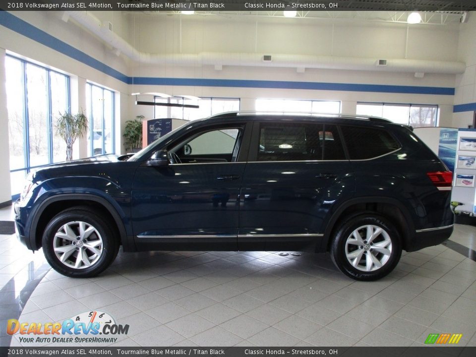 2018 Volkswagen Atlas SEL 4Motion Tourmaline Blue Metallic / Titan Black Photo #10