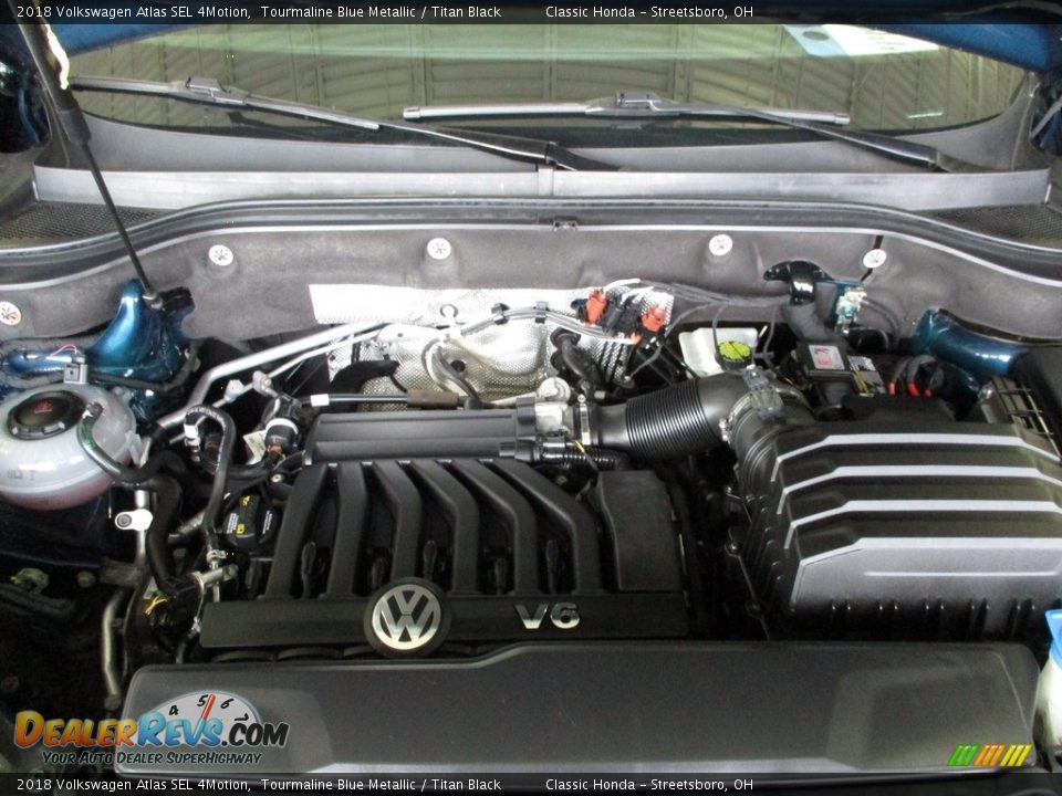 2018 Volkswagen Atlas SEL 4Motion Tourmaline Blue Metallic / Titan Black Photo #13