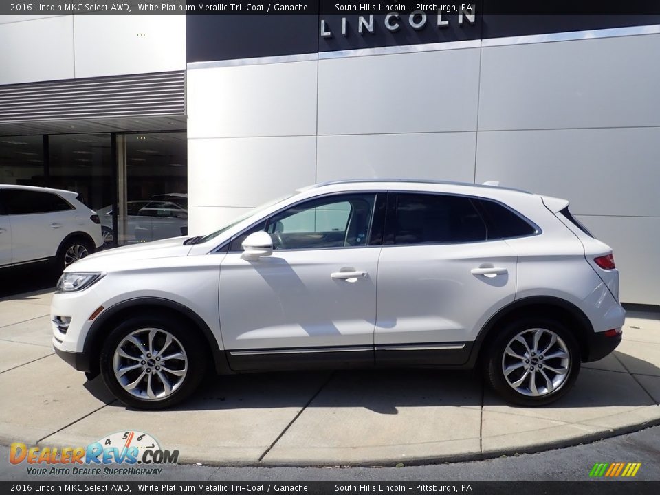 2016 Lincoln MKC Select AWD White Platinum Metallic Tri-Coat / Ganache Photo #2