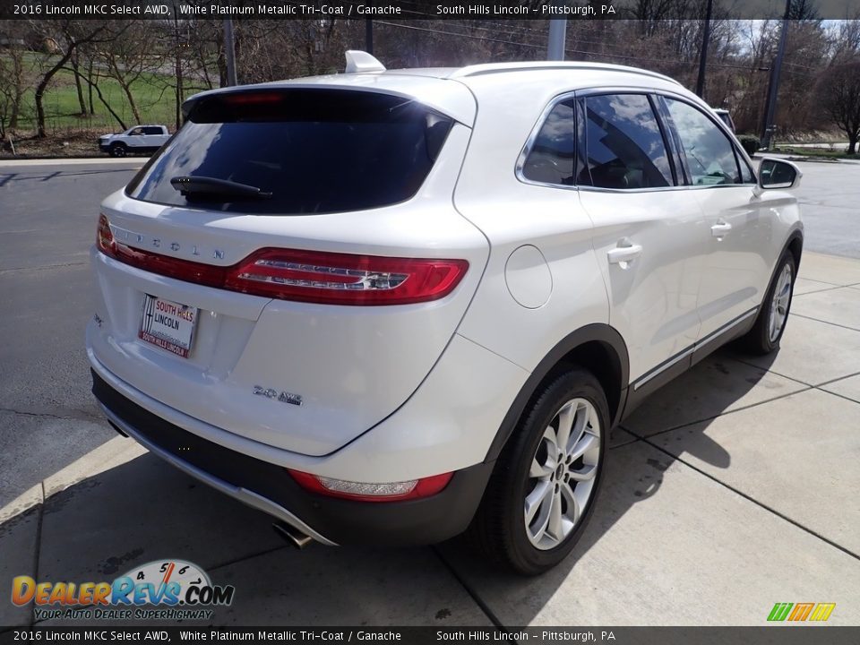 2016 Lincoln MKC Select AWD White Platinum Metallic Tri-Coat / Ganache Photo #6