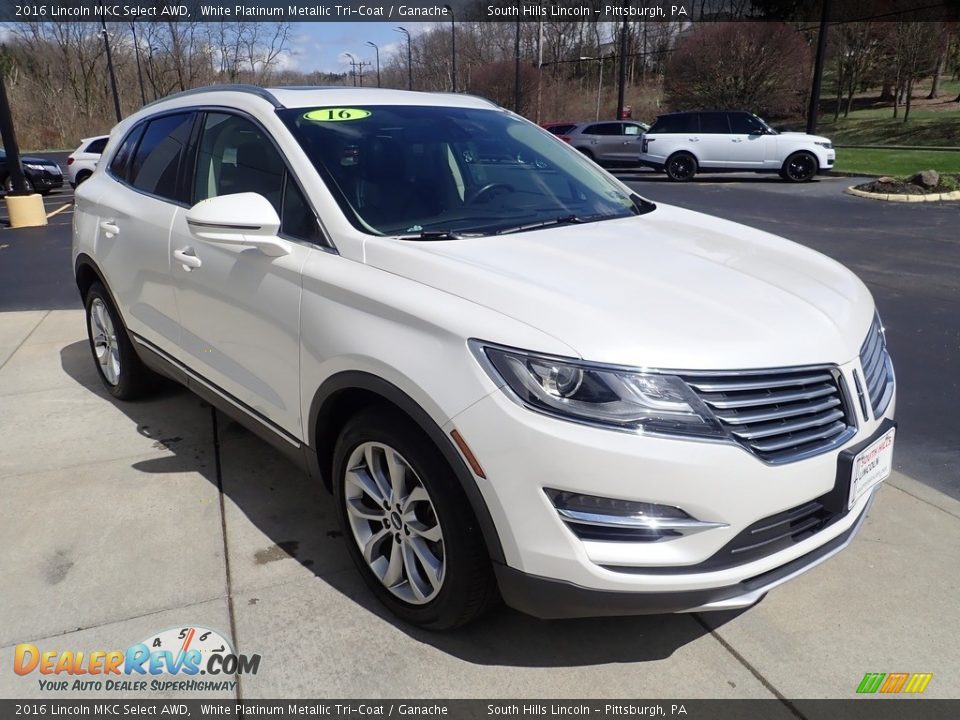 2016 Lincoln MKC Select AWD White Platinum Metallic Tri-Coat / Ganache Photo #8