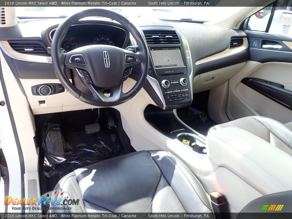 2016 Lincoln MKC Select AWD White Platinum Metallic Tri-Coat / Ganache Photo #17