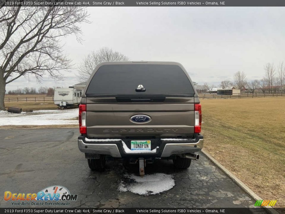 2019 Ford F350 Super Duty Lariat Crew Cab 4x4 Stone Gray / Black Photo #4