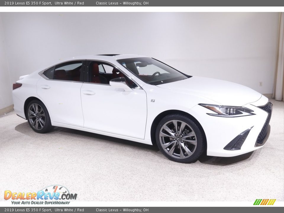 2019 Lexus ES 350 F Sport Ultra White / Red Photo #1